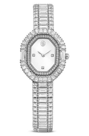 Swarovski Matrix Octagon Bracelet Watch, 28.58mm x 22.23mm in Silver at Nordstrom