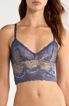 Kilo Brava Longline Lace Bralette in Denim Brass at Nordstrom, Size Medium