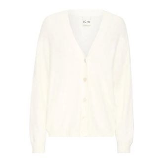 Ichi Ichi - Ihbrula CA Strik Cardigan - Dames - Truien - Wit - Maat: L