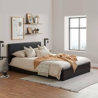 Birlea Berlin Ottoman Bed Brown Faux Leather | Size: King