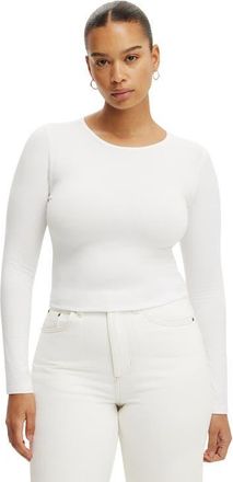 Cotton On Womens Everyday Smooth Long Sleeve in White at Nordstrom, Size Xx-Small