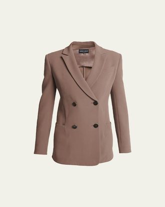 Giorgio Armani Cady Double-Breasted Blazer