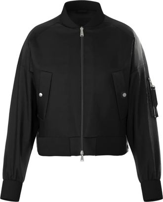 Joop Kurzjacke JOOP JEANS Olcay, Damen, Gr. XL, schwarz, Web, Obermaterial: 100% Polyester, kurz, Rippb&uuml;ndchen, Jacken Kurzjacke