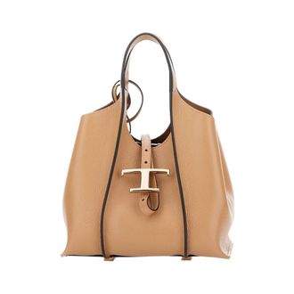 Tod's Tods, Handbags, female, Brown, Size: ONE SIZE Mini T-Timeless Shopping Bag