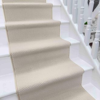 Runrug Stair Runner Carpet for Staircases - Soft & Comfy, 9mm - Hazy in Beige | Size: 60 cm x 480 cm