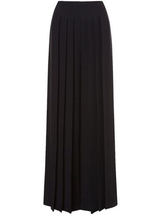 Alberta Ferretti pleated wide-leg trousers - Black