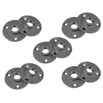 OEM Diez Bridas De Suelo Roscadas De 20 Mm Para Accesorios De Tuber&iacute;a De Hierro (1/2 Pulgada, 3 Orificios)