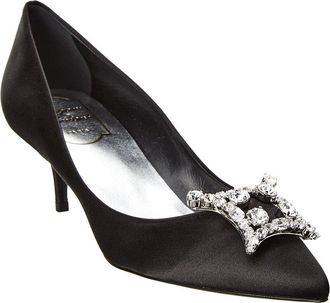 Roger Vivier Embellished Satin Pump