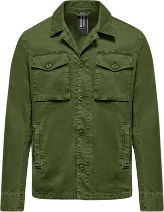 Bomboogie Stretch Gabardine Jas - Heren - Jassen - Groen - Maat: 2XL Gabardine
