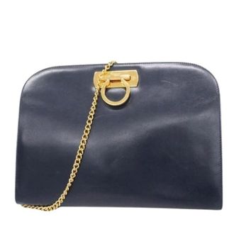 Ferragamo Pre-owned Clutches, female, Blue, Size: ONE SIZE Pre-owned Shoulder Bag