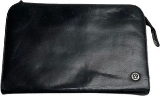 Valentino Pre-owned Clutches, female, Black, Size: ONE SIZE Pre-owned Leather Clutch