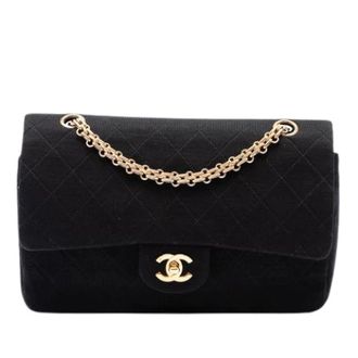 Chanel Pre-owned Double Flap Shoulder Bag - Dames - Pre-owned - Zwart - Maat: ONE Size Jersey
