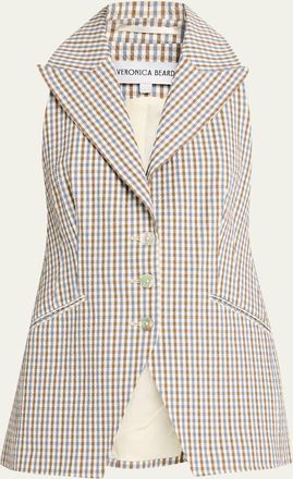 Veronica Beard Costa Seersucker Vest
