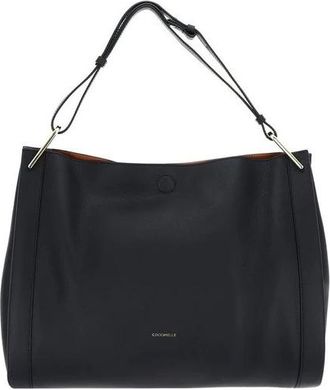 Coccinelle Wallace Handbag Double Grainy Leather - Dames - Schoudertassen - Zwart - ONE Size - Leer - Tassen