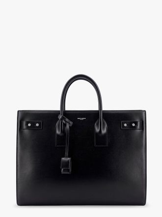 Saint Laurent Leather handbag with frontal logo print - SAINT LAURENT - gender_Man