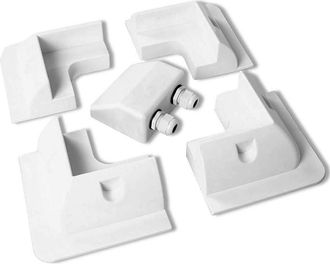 OEM Soportes De Montaje Para Paneles Solares Nuzamas, 4 Soportes De Esquina, Con Prensaestopas De Doble Entrada De Cable, Para Autocaravanas, Barcos, Cara