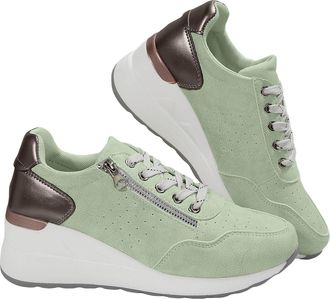 Generic High Heel Wedge Sneakers for Women Fashion Lace Up Platform Non Slip Walking Shoes Womens Casual Orthopedic Sneaker Running Athletic Tennis Sports Sho