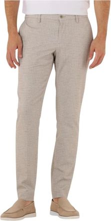 Alberto Alberto, Broeken, Heren, Beige, W33 L36, Heren Beige Chino Broek