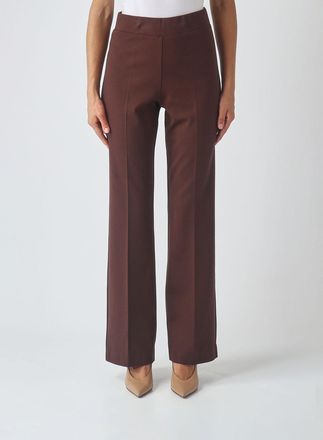 Meimeij Straight-Leg Trousers in Cr&ecirc;pe with High Elasticated Waist