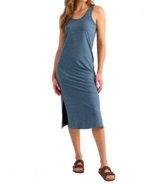 Huk Womens Bayside Midi Dress In Vintage Indigo Heather