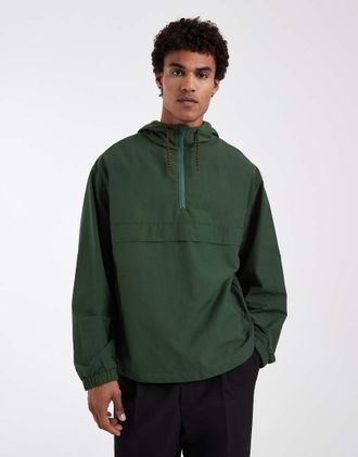 Asos giacca antipioggia overhead stormMAX idrorepellente verde scuro