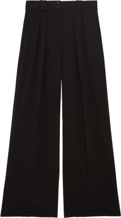 Ines De La Fressange Marl&egrave;ne Broek - Dames - Wijde Broeken - Zwart - L - Linnen - Broeken