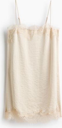 H&M Slipkleid mit Spitze - Beige