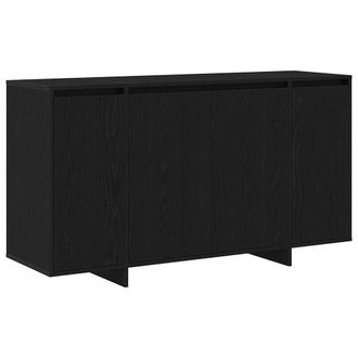Berkfield Home Black Oak Sideboard Black oak Wood veneer 135 x 41 x 75 cm