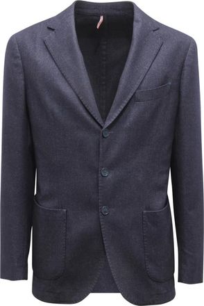 Santaniello Wollen Blend Jas - Heren - Blazers - Blauw - M - Wol - Jassen
