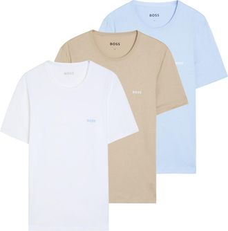 BOSS Boss Classic Logo-embroidered Cotton T-shirt - set of Three - White - XL