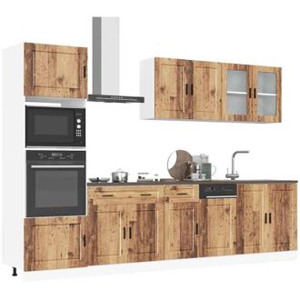 vidaXL Vidaxl - Set Mobili da Cucina 7 pz Kalmar Legno Vecchio in Truciolato