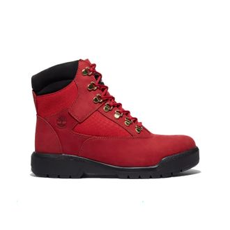 Timberland 6 Inch Waterproof Field Boot Dark Red Nubuck TB-0A2JNW-F41 Mens
