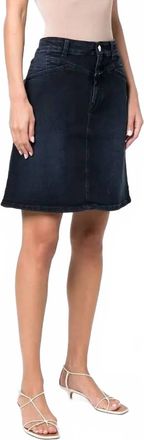 Closed Womens Organic Denim Mini Skirt In Blue/black