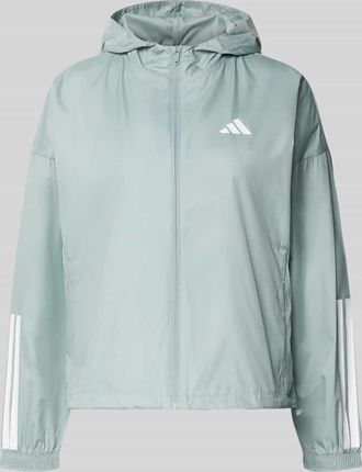 adidas Windbreaker mit Kapuze und Logo in Mint, Gr&ouml;&szlig;e XL