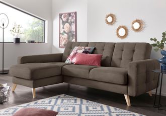 Exxpo Sofa Fashion Ecksofa »Nappa, kompakt und komfortabel, bequem, zeitloses Design, L-Form« tolle Detailverarbeitung, inkl. Bettfunktion und Bettkasten