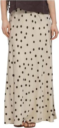 Moss Copenhagen Dames, Rokken, Beige, Maat: L Viscose