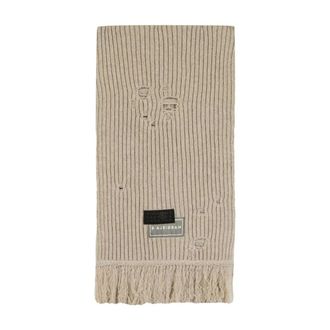 Maison Margiela Beige Wol Sjaal - Dames - Wintersjaals - Beige - ONE Size - Wol - Accessoires