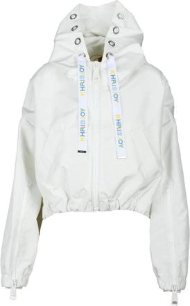 Khrisjoy Cropped Polyester Coat - White