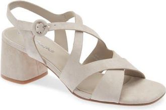 Jeffrey Campbell Rayet Strappy Block Heel Sandal in Ice Suede at Nordstrom, Size 8.5