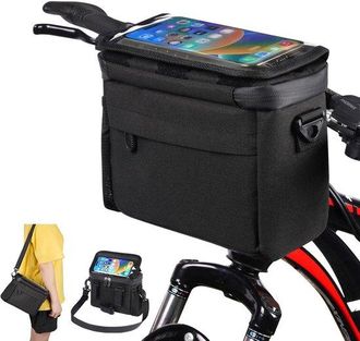 OEM Bolsa Impermeable Para Manillar Con Soporte Para Tel&eacute;fono, Gran Capacidad De Almacenamiento, Bolsa Para Tubo Superior De Bicicleta