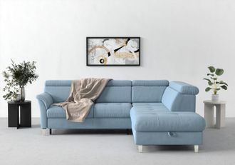 Sit&more Ecksofa »Marano L-Form« inklusive Kopfteilverstellung, wahlweise mit Bettfunktion, Bettkasten