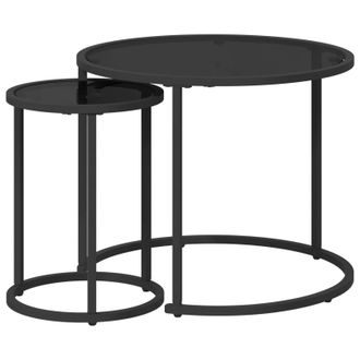 vidaXL Set Di Tavolini Da Caff&egrave; 2 Pz 55 X 55 X 45 Cm Acciaio Vidaxl