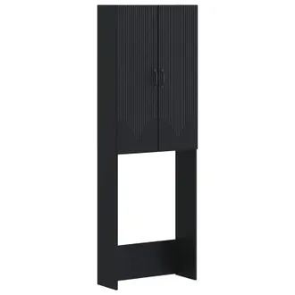 vidaXL Mueble De Ba&ntilde;o Hoorn Negro 66 X 25,5 X 190 Cm Vidaxl
