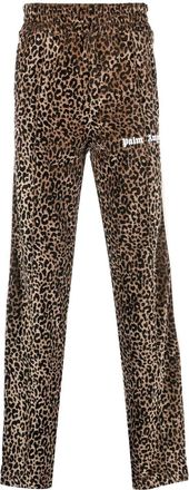 Palm Angels leopard-print track pants - men - Elastane/Polyamide/Viscose/Polyester - S - Brown
