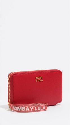 Bimba & Lola Leather Rigid Upper Wallet in Red at Nordstrom