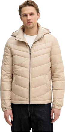 Guess Donsjassen - Heren - Winterjassen - Beige - S - Polyester - Jassen