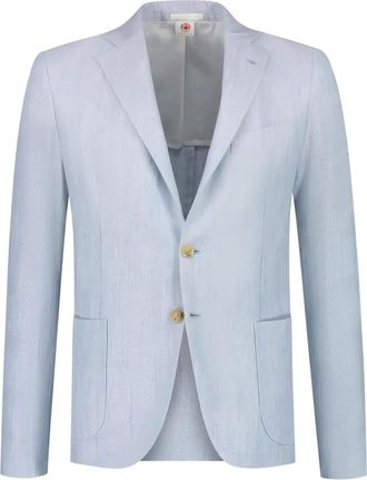 Borrelli Napoli Blazer con motivo spigato - Blu