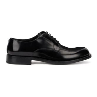 Dolce & Gabbana Derby mocassin in glanzend leer - Heren - Schoenen - Zwart - Maat: 41 EU Leer