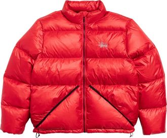 St&uuml;ssy Donsjack met logo - Rood