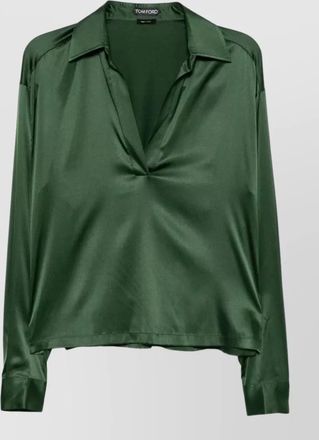 Tom Ford silk satin polo shirt